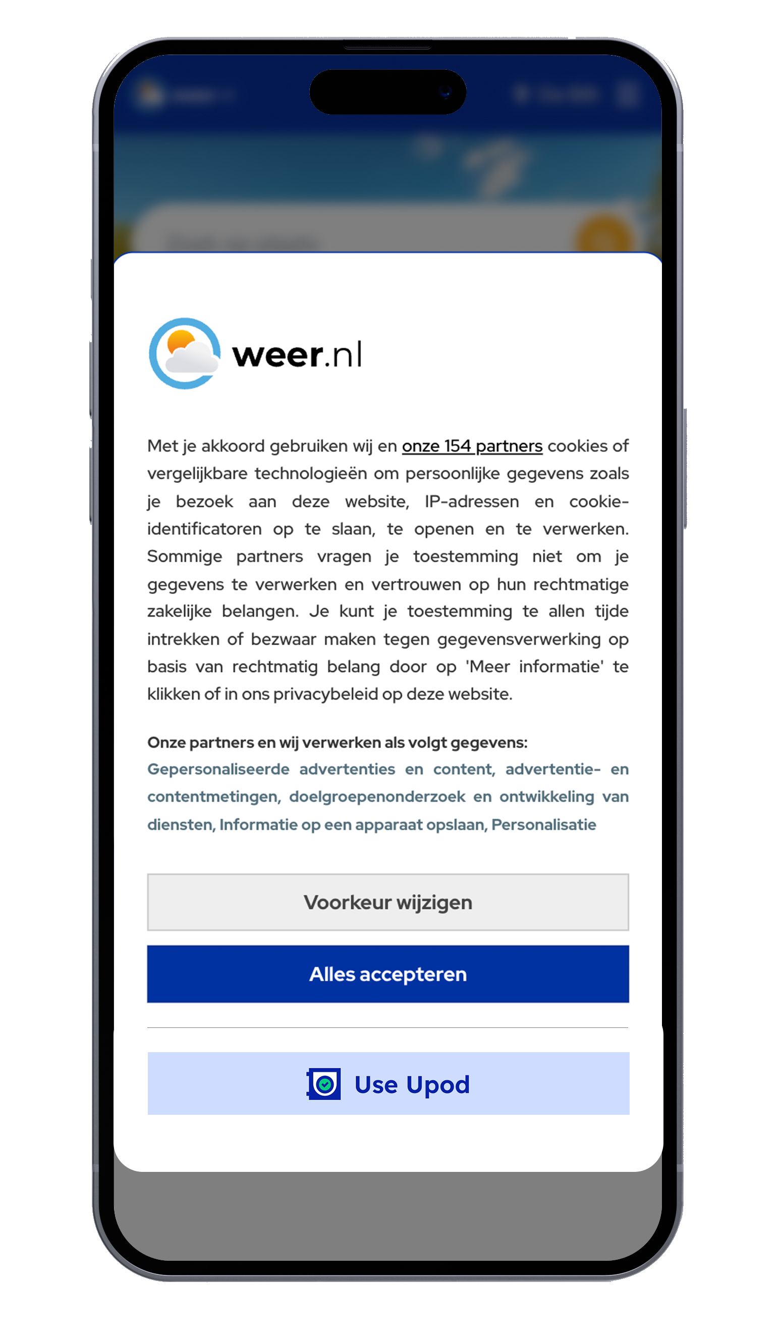 Upod on your consent banner